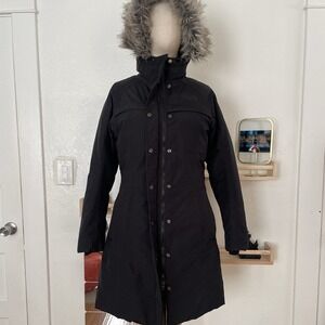 The North Face Women's Small Black Down Artic Parka With Removable Hood